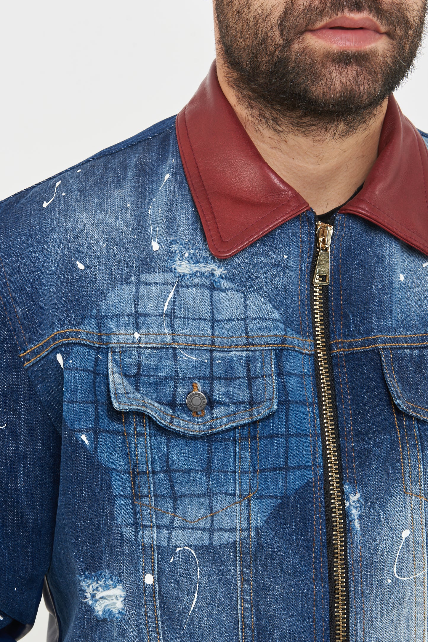 Giubbino Art . Denimmato Blu