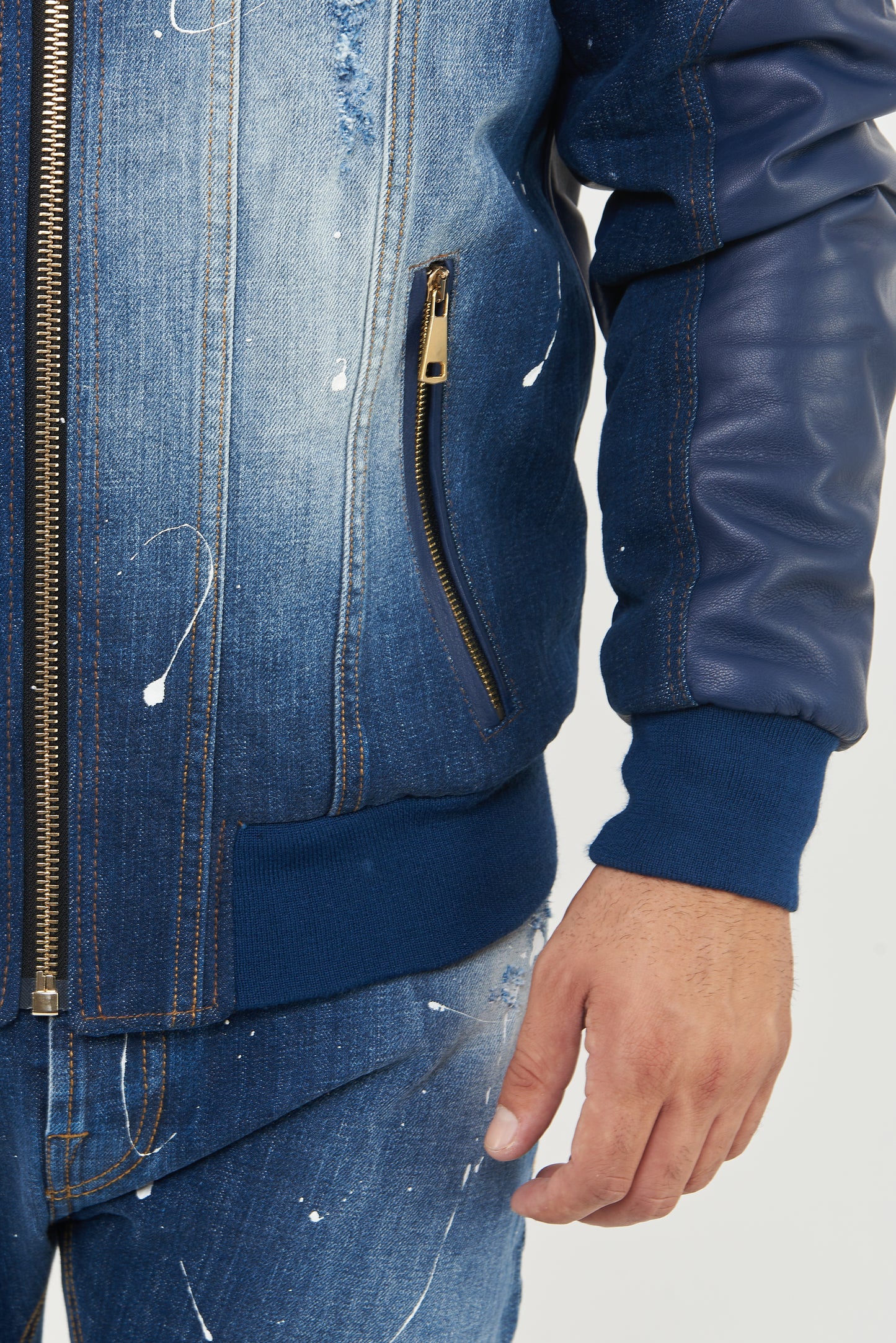 Giubbino Art . Denimmato Blu