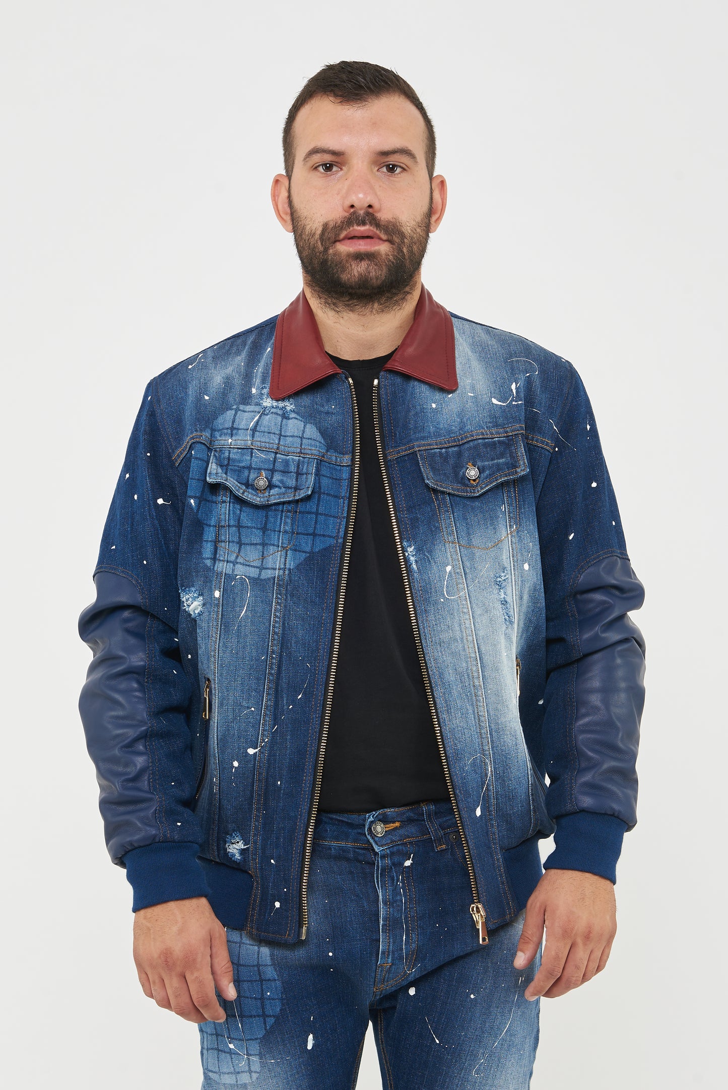Giubbino Art . Denimmato Blu