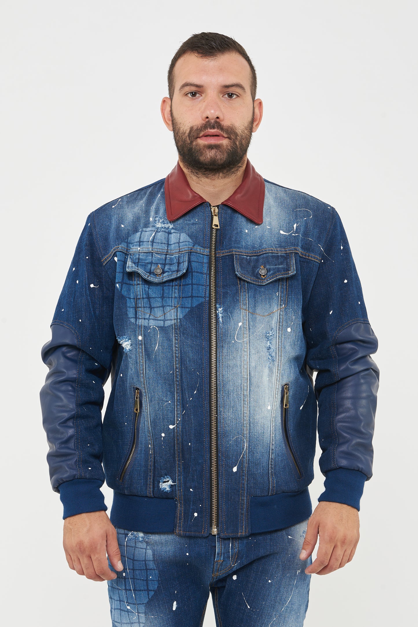 Giubbino Art . Denimmato Blu