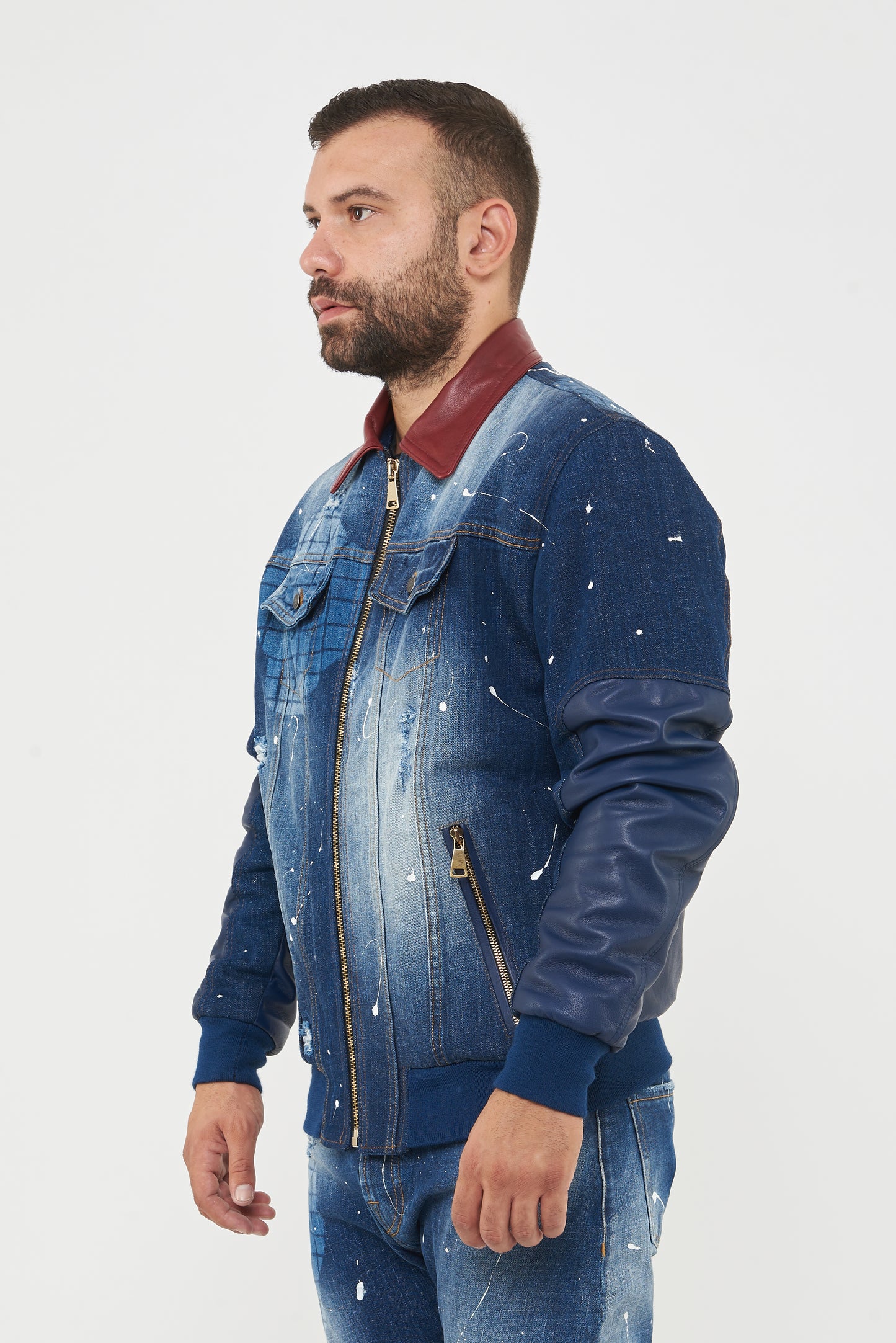 Giubbino Art . Denimmato Blu